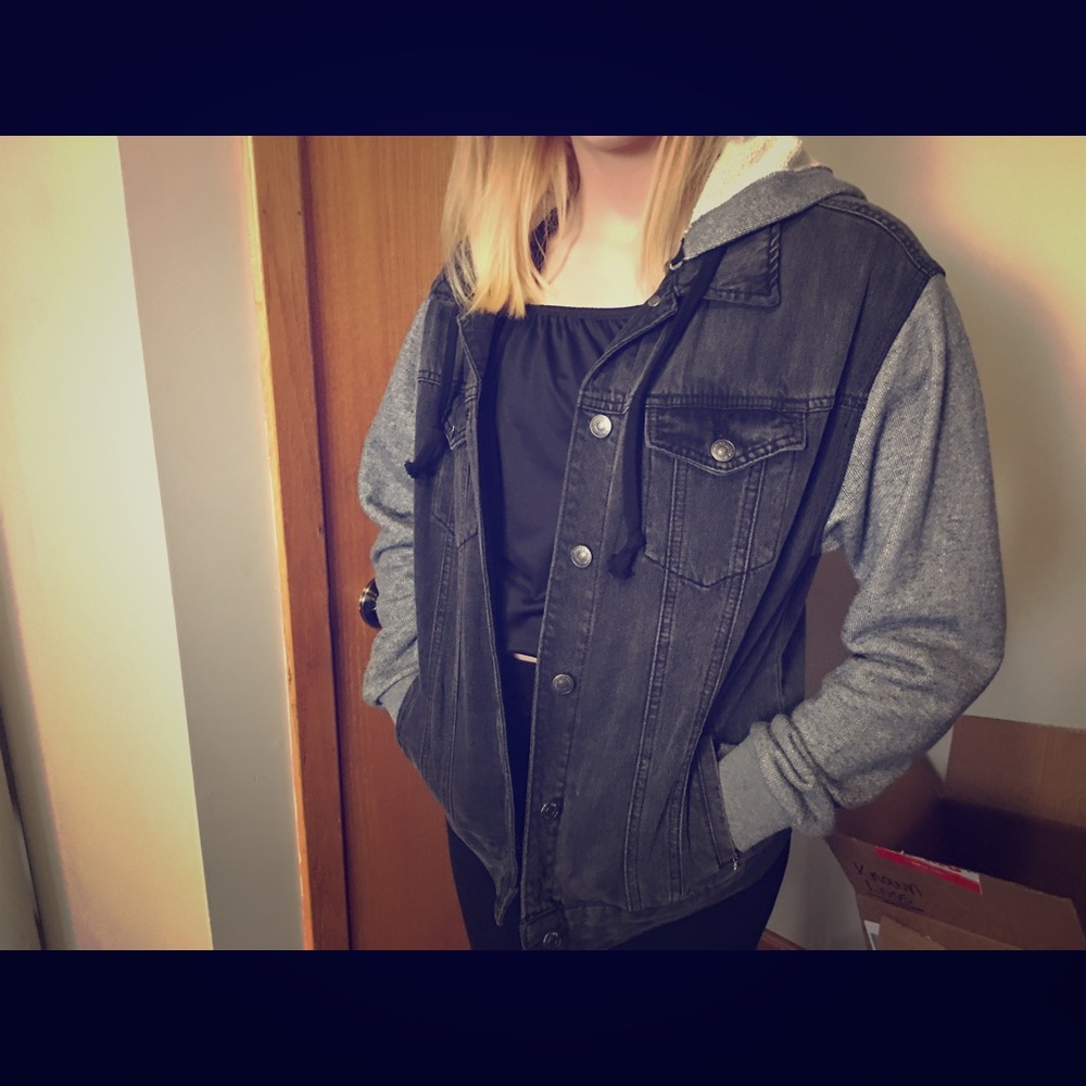 Black and grey jean jacket!